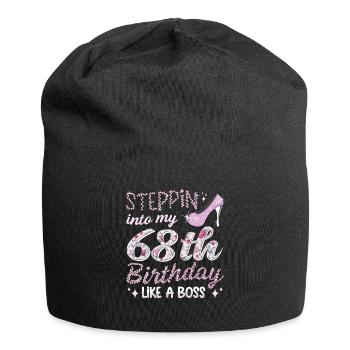 Steppin Into My 68th Birthday 68. Geburtstags - Jersey Beanie - black - Front