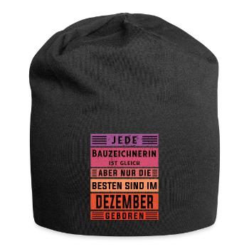 Ingenieur Geburtstag Dezember geboren - Jersey-Beanie - Schwarz - Vorne