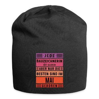 Ingenieur Geburtstag Mai geboren Bauzeichnerin - Jersey-Beanie - Schwarz - Vorne
