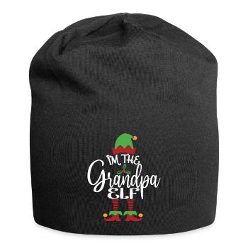 Opa Elf Niedliches lustiges passendes Weihnachtskostüm - Jersey-Beanie - Schwarz - Vorne