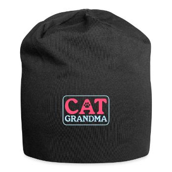 Chats Grand-mère Chat Mama Chat Propriétaire Cadeau - Bonnet en jersey - noir - Devant