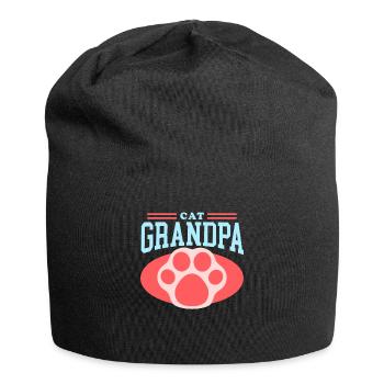Chats Grand-père chat Propriétaire Cadeau - Bonnet en jersey - noir - Devant
