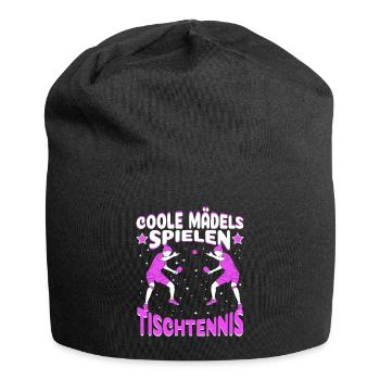 Tischtennisspielerin Coole Mädels spielen Tischten - Jersey-Beanie - Schwarz - Vorne