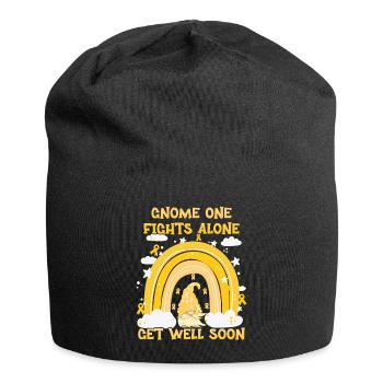 Gnome One Fights Alone Childhood Cancer - Jersey Beanie - black - Front
