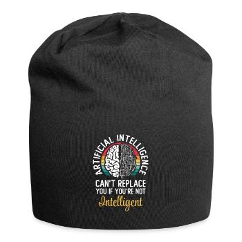 Artificial Intelligence Algorithmus Brain - Jersey-Beanie - Schwarz - Vorne
