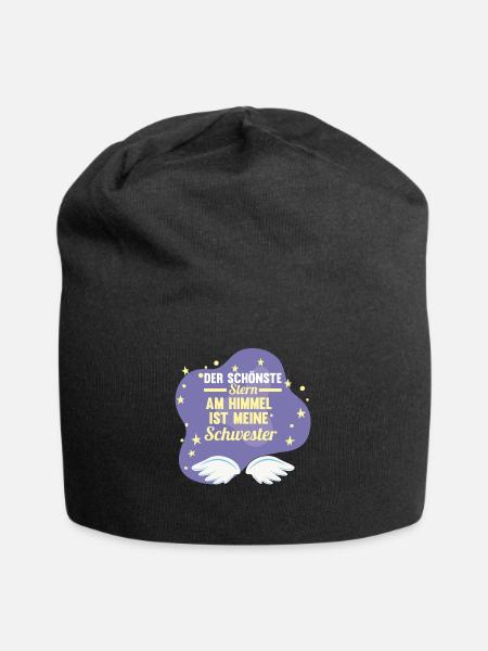 Geschwister Familie Schwestern Schwester - Jersey-Beanie - Schwarz