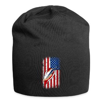 Usa Drapeau américain Art Peinture 4 juillet - Bonnet en jersey - noir - Devant