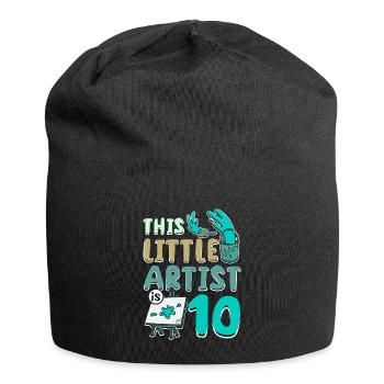 10 ans Ce petit artiste a 10 ans - Bonnet en jersey - noir - Devant