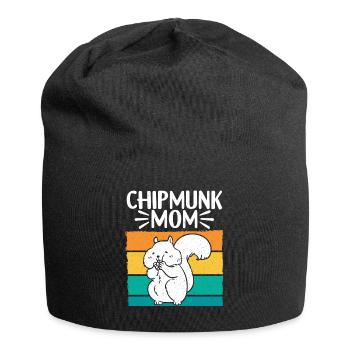 Streifenhörnchen Chipmunk Nagetier Geschenk - Jersey-Beanie - Schwarz - Vorne