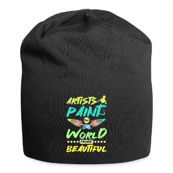 Artists paint the world more beautiful - Jersey-Beanie - Schwarz - Vorne