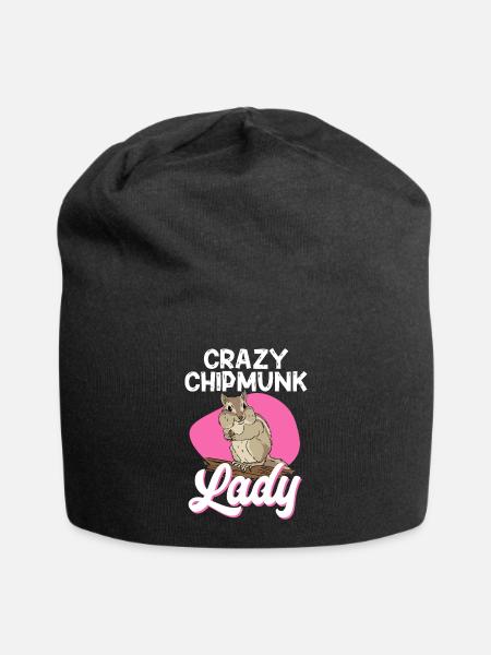 Streifenhörnchen Chipmunk Nagetier Geschenk - Jersey-Beanie - Schwarz