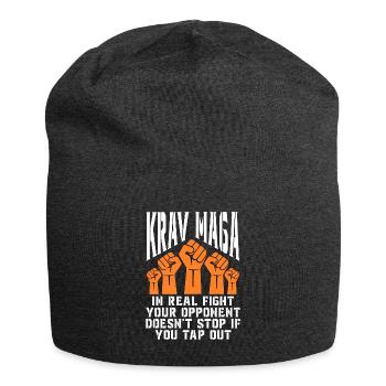 Krav Maga dans le vrai combat votre combattant de sports de combat - Bonnet en jersey - charbon - Devant