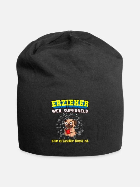 Erzieher Weil Superheld Kein Offizieller Beruf Ist - Jersey-Beanie - Schwarz