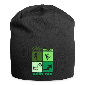 Envolez-vous avec moi. Lifestyle Vintage Design - Bonnet en jersey - noir - Devant