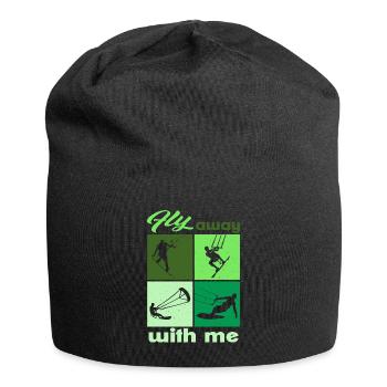 Fly away with me. Lifestyle Vintage Design - Jersey Beanie - black - Front