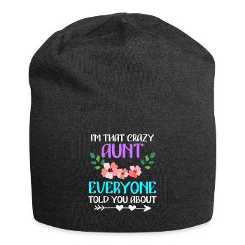 Tante folle mise en garde contre la meilleure tante - Bonnet en jersey - charbon - Devant