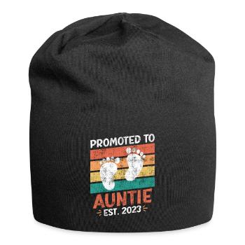 Promoted to Aunt 2023 Promotion Best Aunt - Jersey Beanie - black - Front