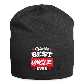 World s best Uncle ever Bester Onkel - Jersey Beanie - charcoal grey - Front