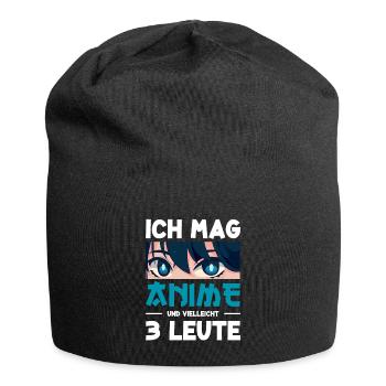 Ich Mag Anime und 3 Leute Japan Manga - Jersey-Beanie - Schwarz - Vorne
