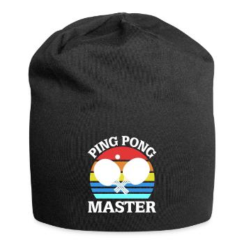 Retro PING PONG Master Cool Table Tennis Designs - Jersey Beanie - black - Front