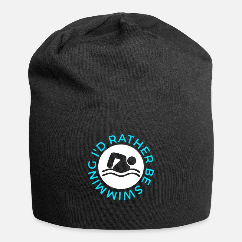 Schwimmer Schwimmen Spruch - Jersey-Beanie - Schwarz