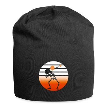 Retro Funny Ping Pong Skeleton Table Tennis - Jersey Beanie - black - Front