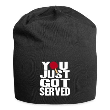 You Just Got Served Funny Table Tennis Lover - Jersey Beanie - black - Front