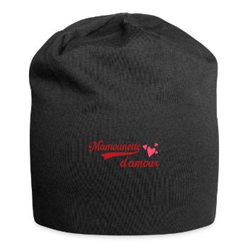 Mamounette D'Amour Cadeau Pour La Fête Des Mères - Bonnet en jersey - noir - Devant