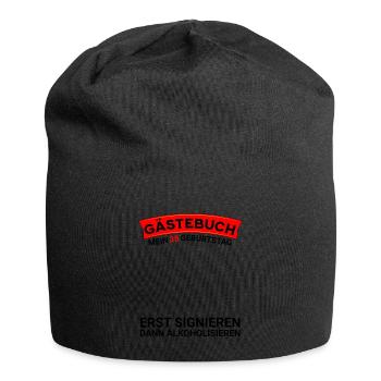 Gästebuch 35 Geburtstag Mann Frau Lustig - Jersey-Beanie - Schwarz - Vorne