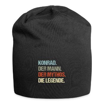 Konrad der Mann der Mythos die Legende - Jersey-Beanie - Schwarz - Vorne