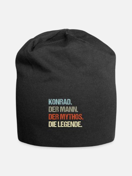 Konrad der Mann der Mythos die Legende - Jersey-Beanie - Schwarz