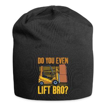 Lift Bro Forklift Driver Operator Warehouse - Jersey Beanie - black - Front