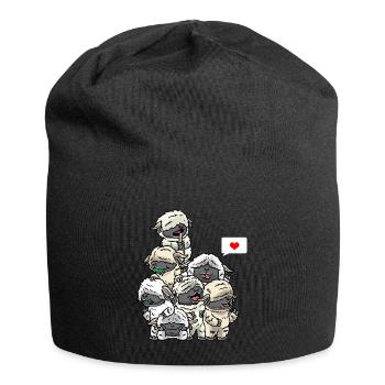 Funny Valais black-nosed sheep sheep - Jersey Beanie - black - Front