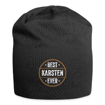 Best Karsten Ever Vorname Name Geschenk - Jersey-Beanie - Schwarz - Vorne