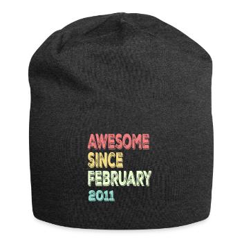Awesome since March 2011 - Jersey Beanie - charcoal grey - Front