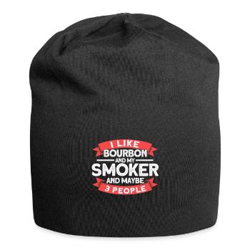 Bbq Grill Meat Lovers Grill Party Food Bbq - Jersey Beanie - black - Front