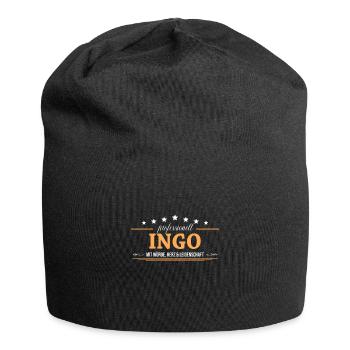 Professionell Ingo Name Vorname - Jersey-Beanie - Schwarz - Vorne