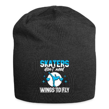 Eiskunstlauf Schlittschuhläufer - Jersey-Beanie - Anthrazit - Vorne