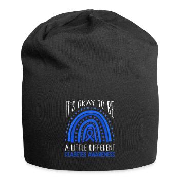 It's Okay Rainbow Diabetes Awareness Blue November - Jersey-Beanie - Schwarz - Vorne