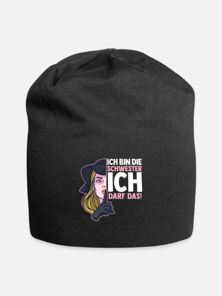 Geschwister Familie Schwestern Schwester - Jersey-Beanie - Schwarz
