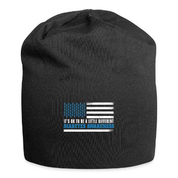 Okay Flag Blue November Diabetes Awareness Month - Jersey-Beanie - Schwarz - Vorne