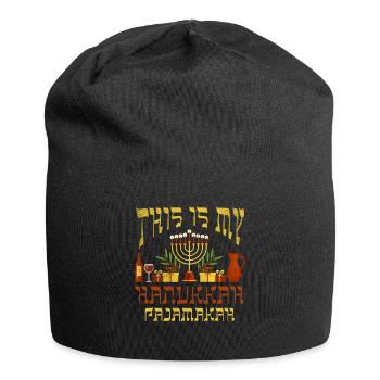 Jewish Christmas Jew Is My Hanukkah Elements - Jersey Beanie - black - Front