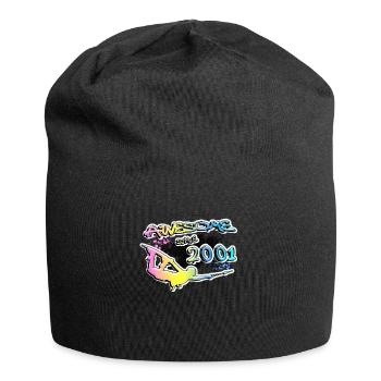 Génial depuis 2001. Style de vie de wakeboard - Bonnet en jersey - noir - Devant