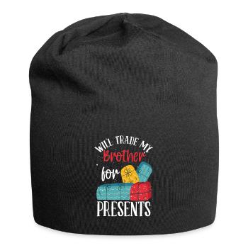 Échanger mon frère contre des cadeaux - Bonnet en jersey - noir - Devant