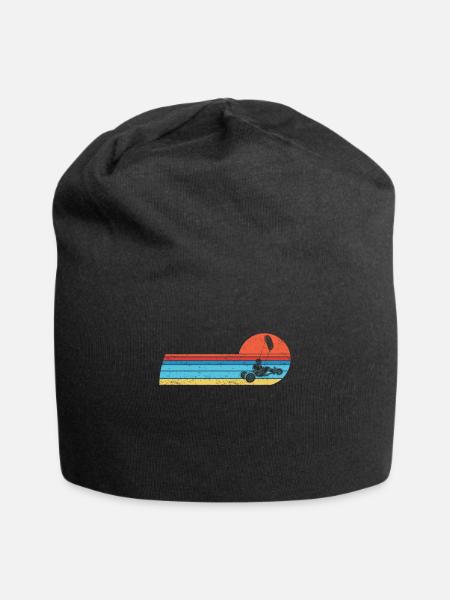 Strand-Kite Windracer Land-Kite Kite-Strandsegler - Jersey-Beanie - Schwarz