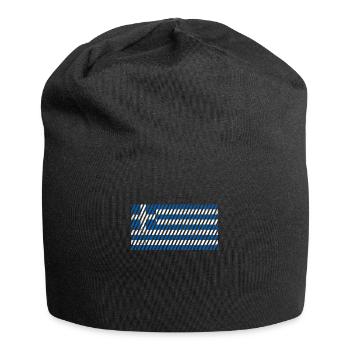 Griechenland Flagge - Jersey-Beanie - Schwarz - Vorne