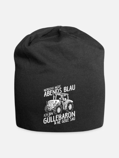 Güllebaron Gülle Fahren Landwirt Bauer Geschenkide - Jersey-Beanie - Schwarz