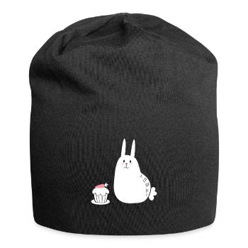 Carrot Cake Rabbit Carrot - Jersey Beanie - black - Front