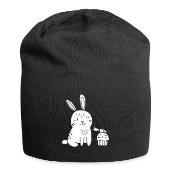 Carrot Cake Rabbit Carrot - Jersey Beanie - black - Front