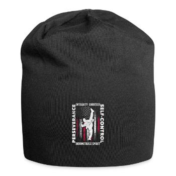 Taekwondo - Bonnet en jersey - noir - Devant